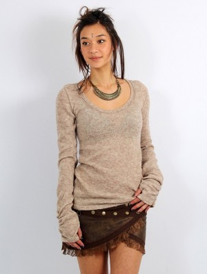 Toonzshop Ysïs Pullover Pullover Damen Beige | 3940TOLBW