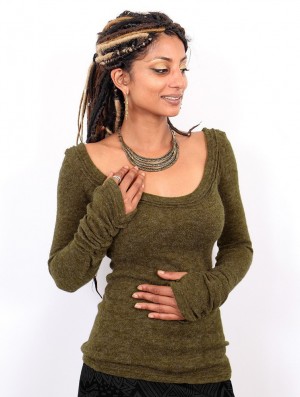 Toonzshop Ysïs Pullover Pullover Damen Grün | 6851APSBT