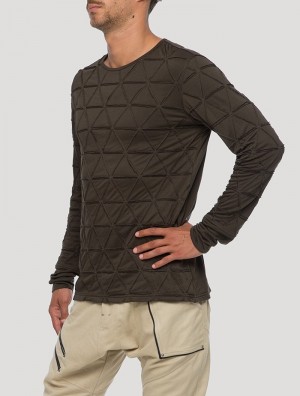 Toonzshop Zentangle Long Sleeves T-shirt T-Shirt Herren Grün | 6172PAZMG