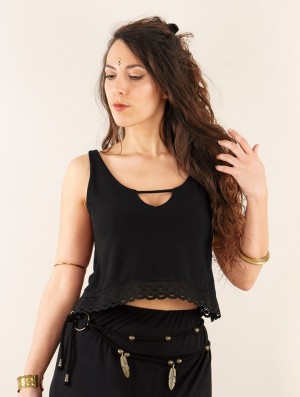 Toonzshop Öde Reversible Short Sleeve Top Oberteile Damen Schwarz | 3925UHKSL
